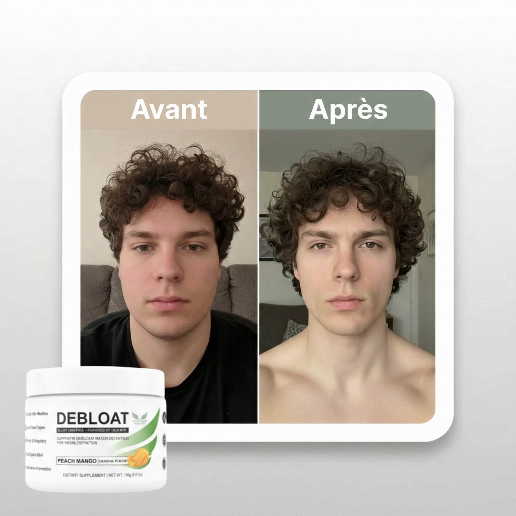 Visage Dégonflé, Jawline Définie, Ventre Plat  — En Quelques Heures